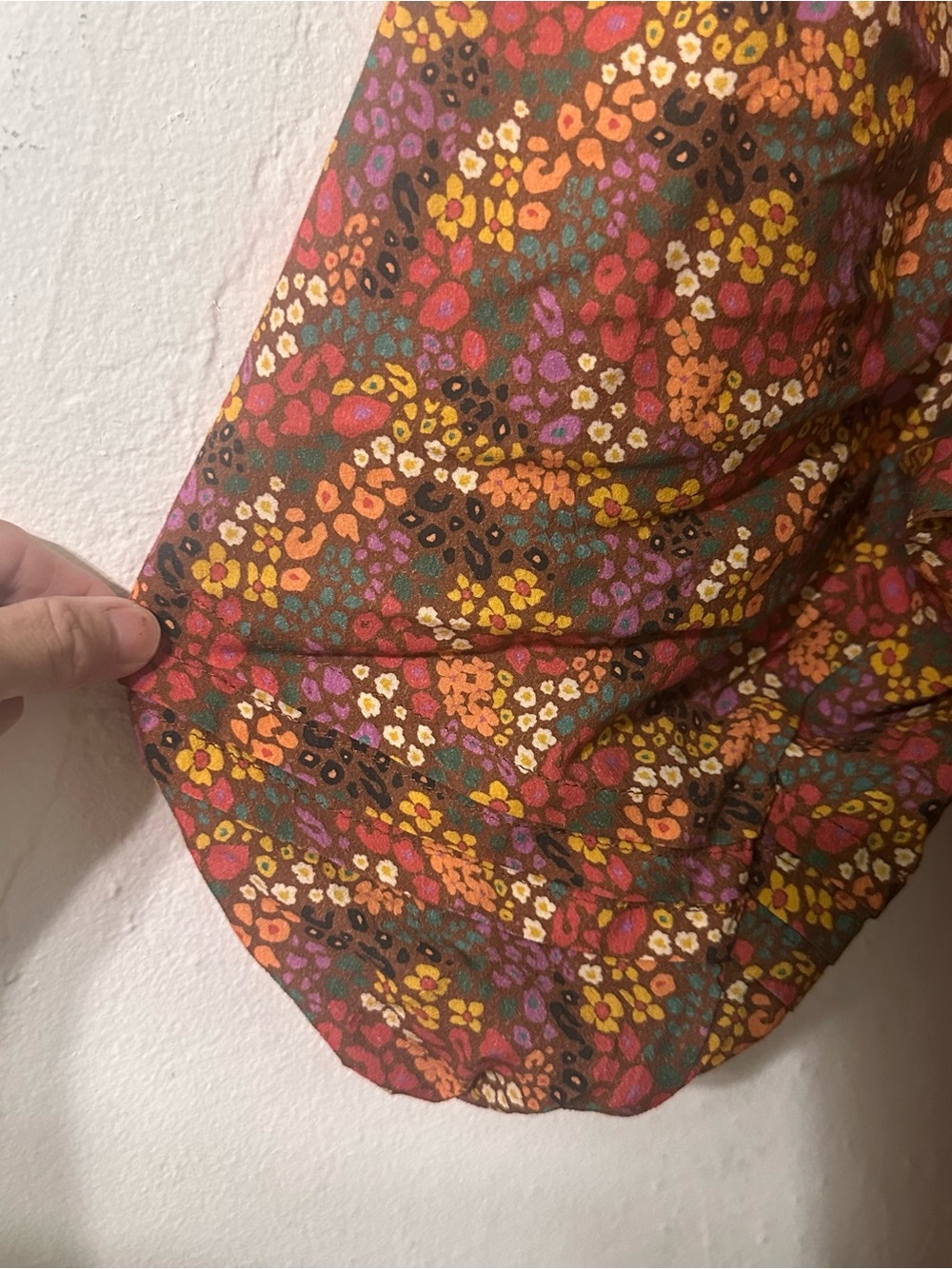 Marine Layer floral Midi Babydoll Dress in Rust Pink size XL boho bohemian - Picture 5 of 8